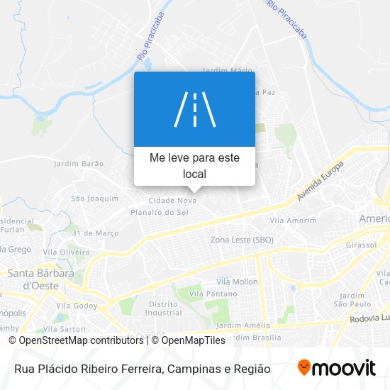 Rua Plácido Ribeiro Ferreira mapa
