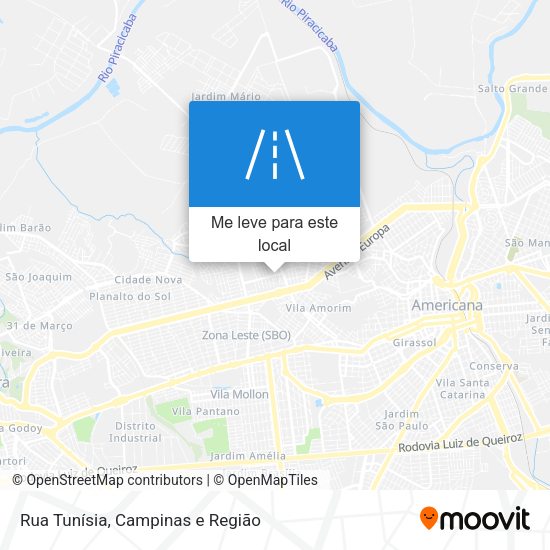 Rua Tunísia mapa