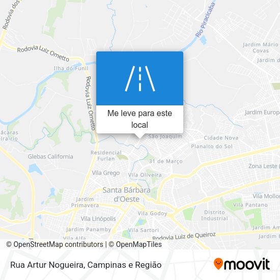 Rua Artur Nogueira mapa