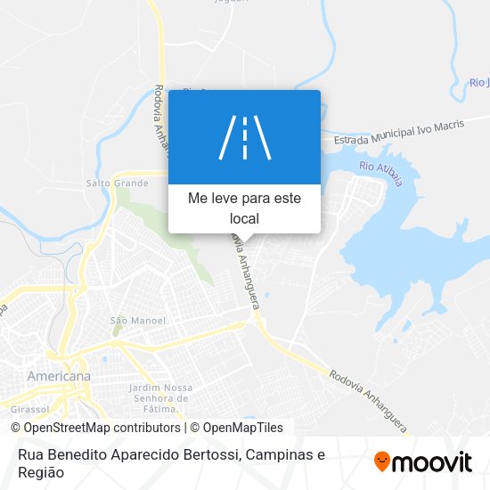 Rua Benedito Aparecido Bertossi mapa