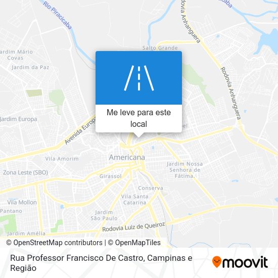 Rua Professor Francisco De Castro mapa