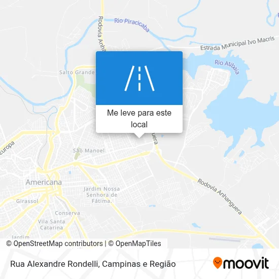 Rua Alexandre Rondelli mapa
