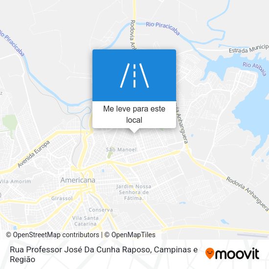 Rua Professor José Da Cunha Raposo mapa