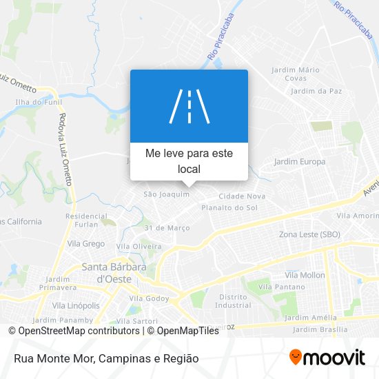 Rua Monte Mor mapa