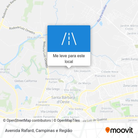 Avenida Rafard mapa