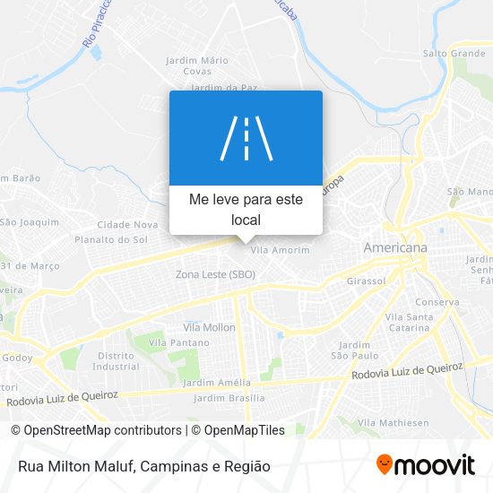 Rua Milton Maluf mapa