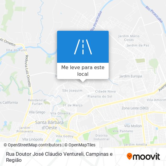 Rua Doutor José Cláudio Ventureli mapa