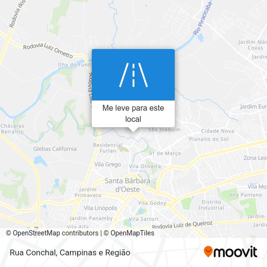 Rua Conchal mapa