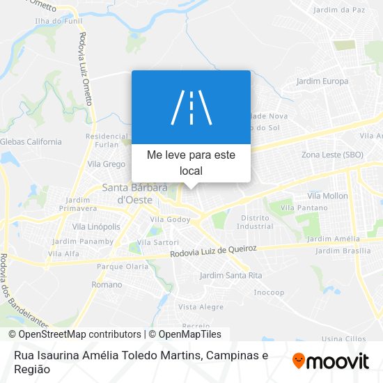 Rua Isaurina Amélia Toledo Martins mapa