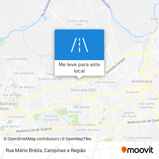 Rua Mário Brêda mapa