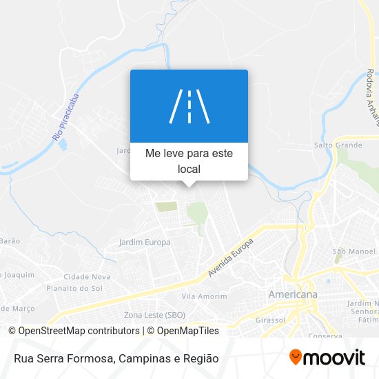 Rua Serra Formosa mapa