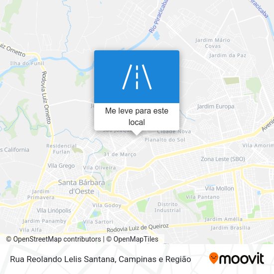 Rua Reolando Lelis Santana mapa