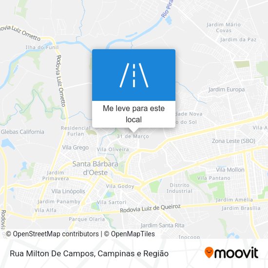 Rua Milton De Campos mapa