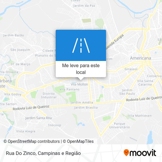 Rua Do Zinco mapa