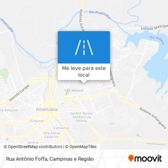 Rua Antônio Foffa mapa