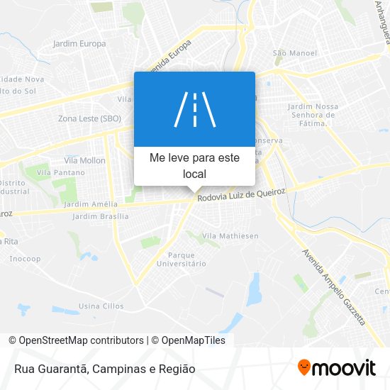 Rua Guarantã mapa