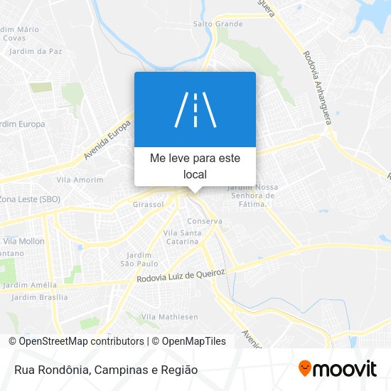 Rua Rondônia mapa