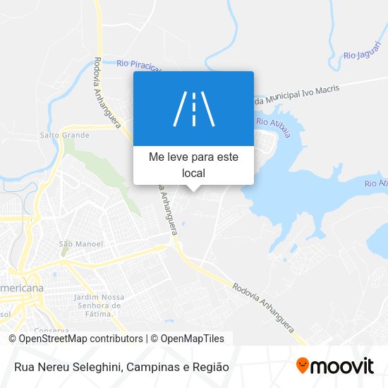 Rua Nereu Seleghini mapa