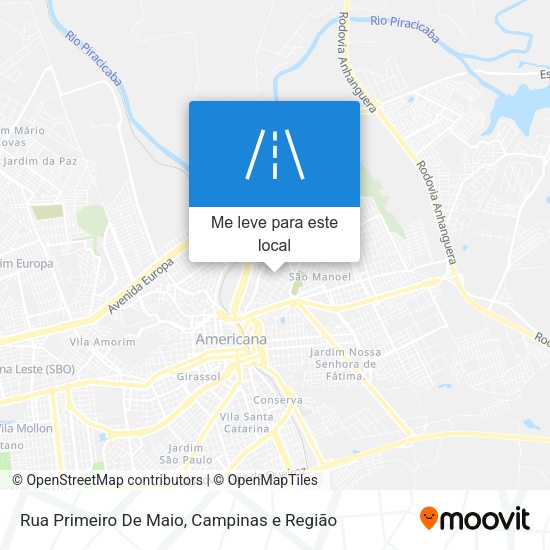 Rua Primeiro De Maio mapa