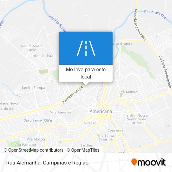 Rua Alemanha mapa