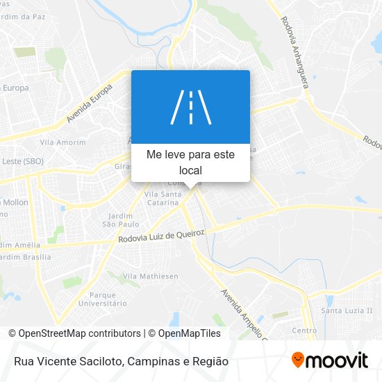 Rua Vicente Saciloto mapa