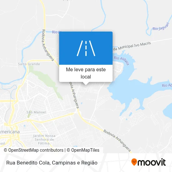 Rua Benedito Cola mapa