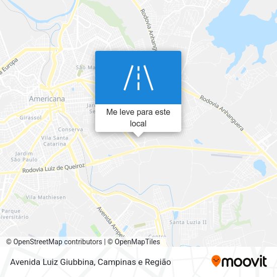 Avenida Luiz Giubbina mapa