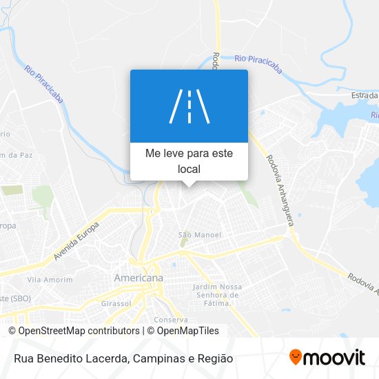 Rua Benedito Lacerda mapa