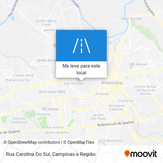 Rua Carolina Do Sul mapa