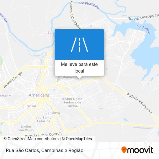 Rua São Carlos mapa