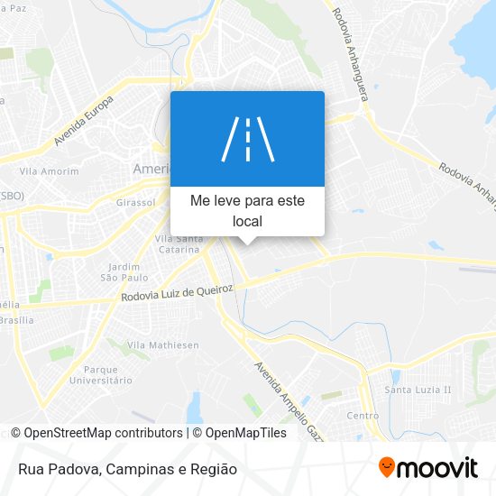 Rua Padova mapa