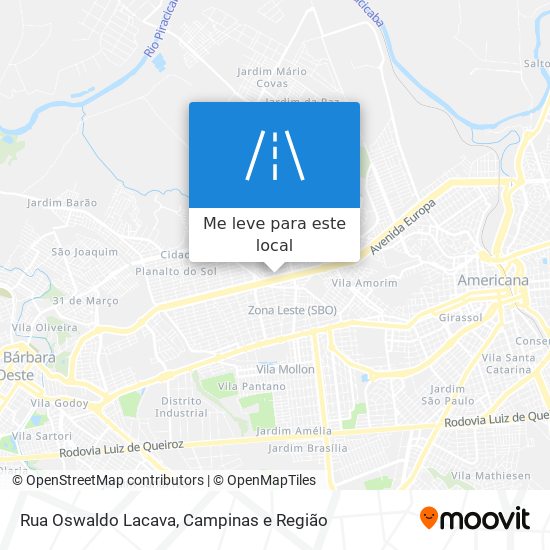 Rua Oswaldo Lacava mapa