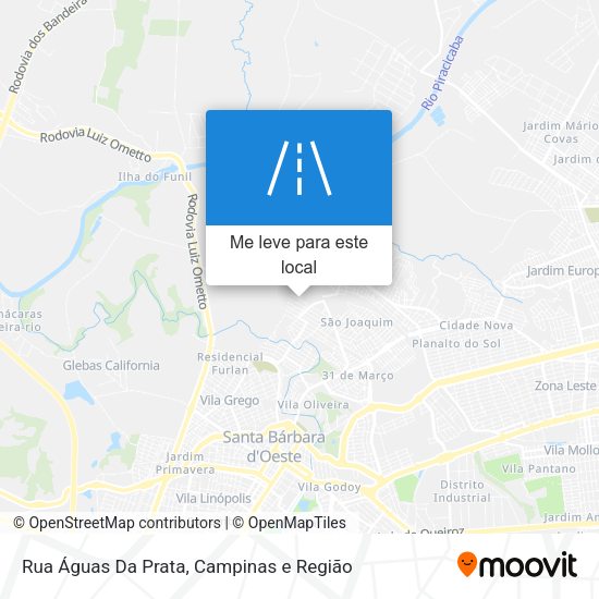 Rua Águas Da Prata mapa