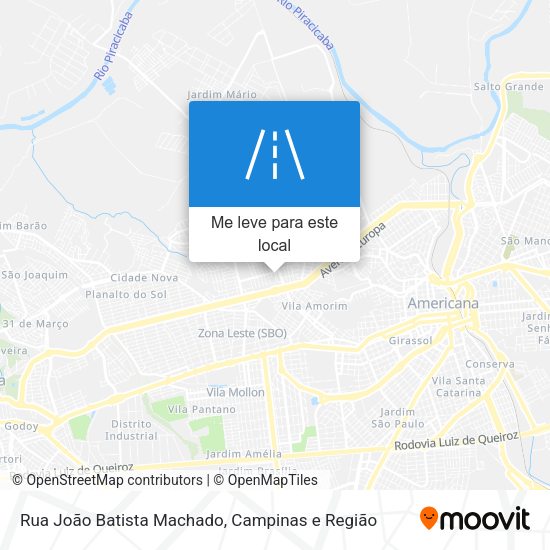 Rua João Batista Machado mapa