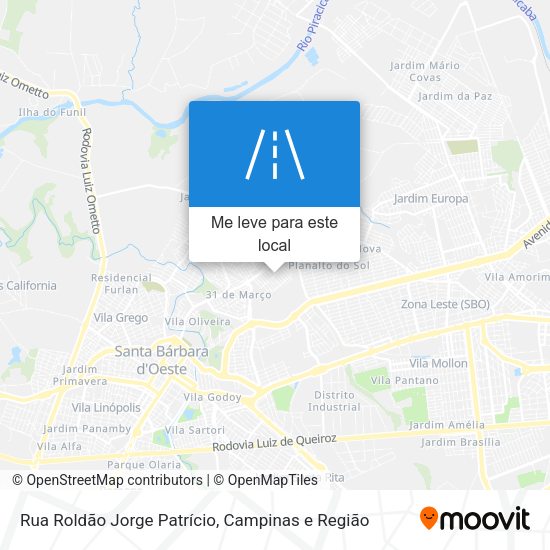 Rua Roldão Jorge Patrício mapa