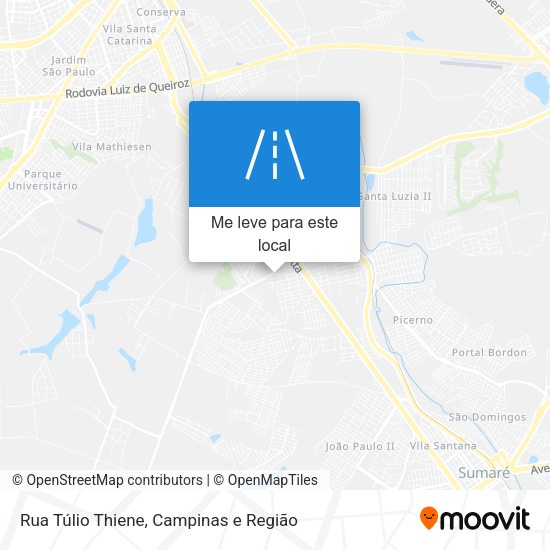Rua Túlio Thiene mapa