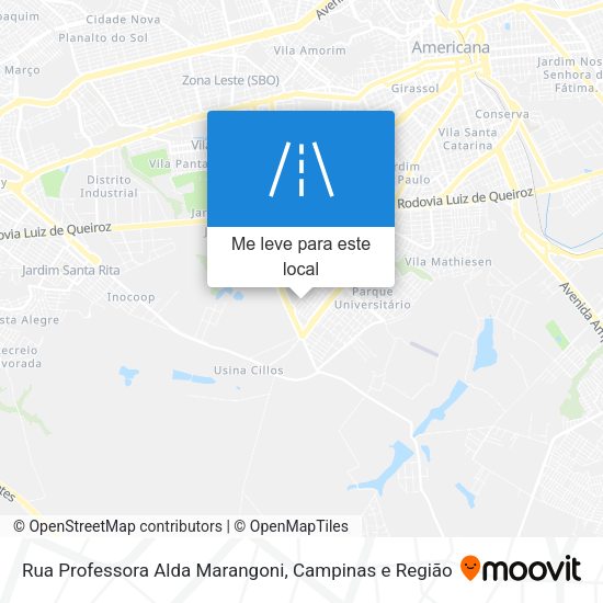 Rua Professora Alda Marangoni mapa