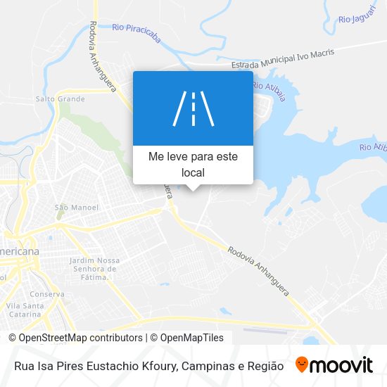 Rua Isa Pires Eustachio Kfoury mapa