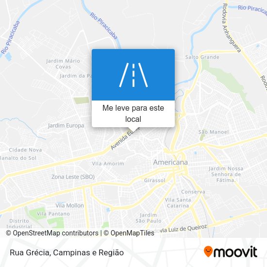 Rua Grécia mapa