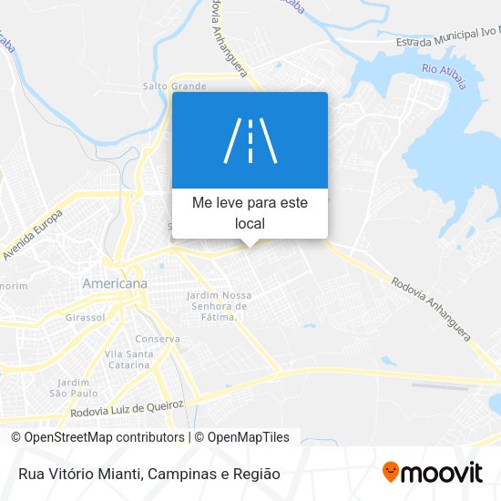 Rua Vitório Mianti mapa