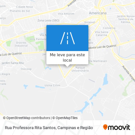 Rua Professora Rita Santos mapa