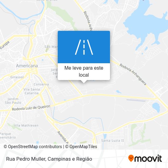 Rua Pedro Muller mapa