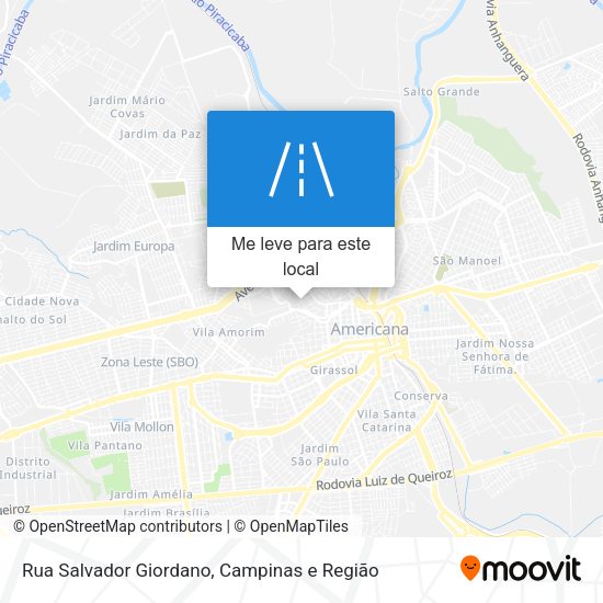 Rua Salvador Giordano mapa