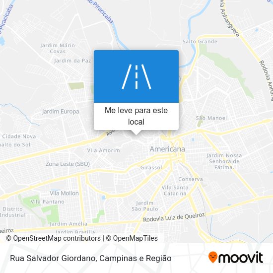 Rua Salvador Giordano mapa