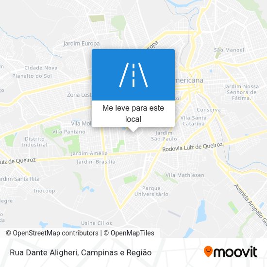 Rua Dante Aligheri mapa