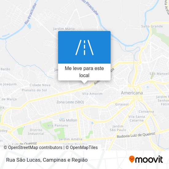 Rua São Lucas mapa