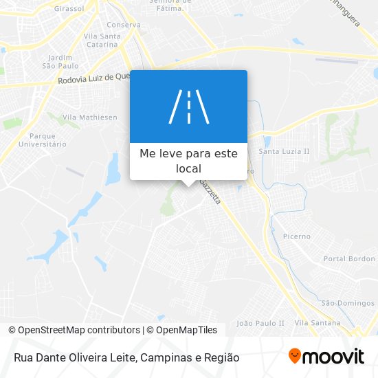 Rua Dante Oliveira Leite mapa