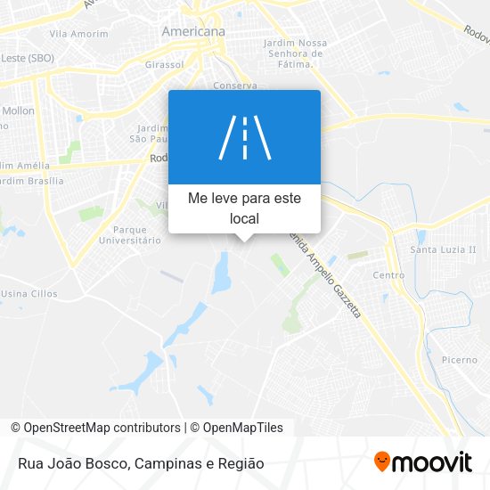 Rua João Bosco mapa