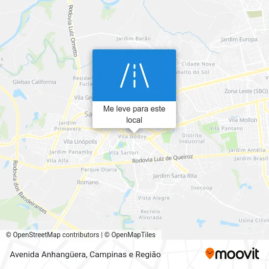 Avenida Anhangüera mapa