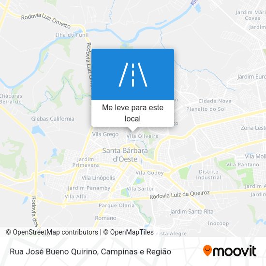Rua José Bueno Quirino mapa